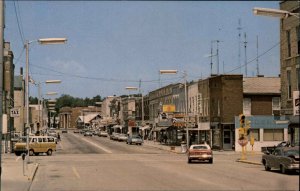 Edgerton Wisconsin WI Claissic Cars Van Street Scene Vintage Postcard
