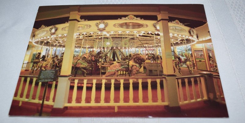 1917 Carousel Children's Museum of Indianapolis Indiana Postcard 1989