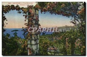 Old Postcard Menton general view