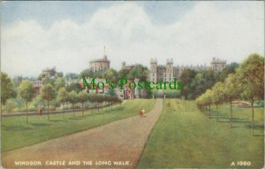 Berkshire Postcard - Windsor Castle and The Long Walk   RS26278