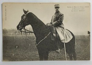 WW1 Marshall Ferdinand Froch 1918 on Horseback Looking Over Metz Postcard S20