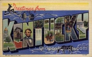 KY Large Letter State Unused 