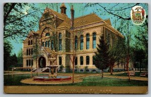 Boise  Idaho  State Capitol Building  Embossed  Postcard  c1915