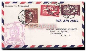 Letter Portugal Lisbon flight to Trinidad 1st June 2, 1942