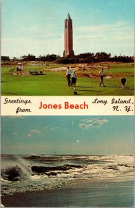 Multi View Greetings from Jones Beach Long Island NY Vintage Postcard G60