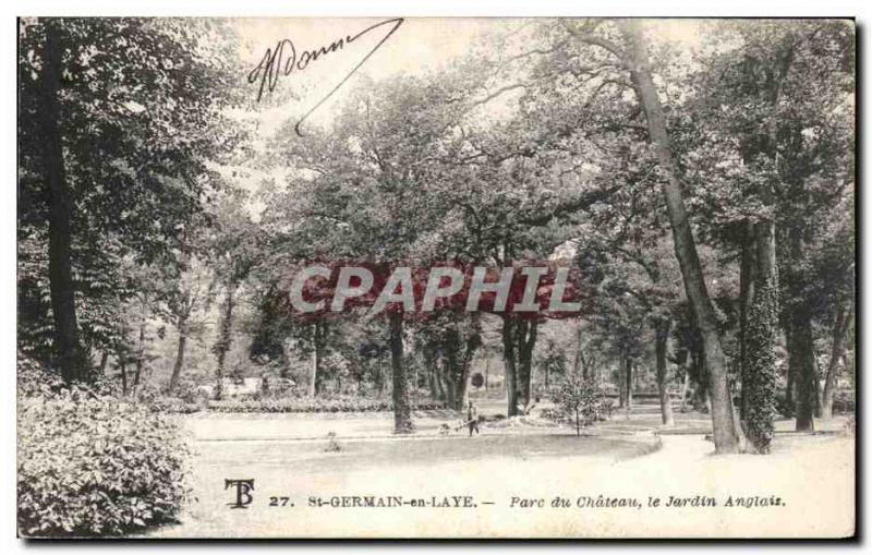 Old Postcard St Germain En Laye Parc Du Chateau Le Jardin Anglais