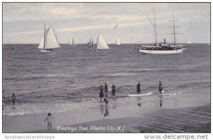 New Jersey Atlantic City Greetings From Atlantic City 1909