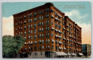 Chicago IL Plaza Hotel Clark St 1913 Davidson Family Long Pine NE Postcard A36