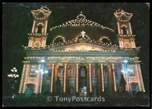 Mosta Church Illuminated for Santa Maria Feast - Malta