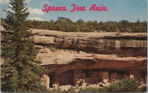 Mesa Verde National Park Colorado~Spruce Tree Ruin~Vintage Postcard