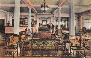 Breakwater Maine Samoset Resort Interior of Hotel Office Vintage Postcard U1659