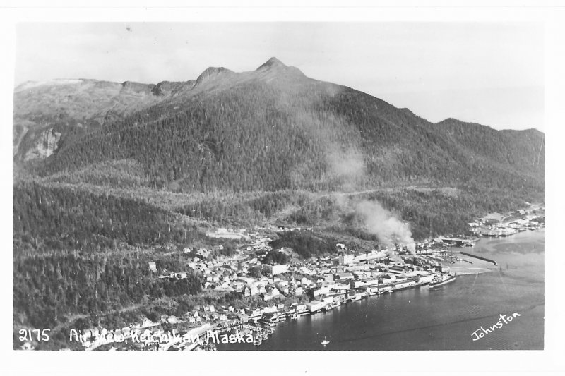 RPPC Aerial View of Ketchikan Alaska