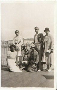 Ancestors Postcard - Real Photo of a Family Group on a Pier - TZ12320