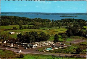 Gananoque, Ontario Canada COUNTRY SQUIRE MOTEL Bird's Eye ROADSIDE  4X6 Postcard