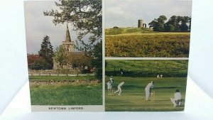 Vintage Postcard Multiview Newtown Linford Cricket Club 1980s,Church,Old John