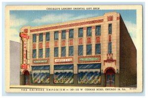 c1940s Chinese Emporium, Chicago's Largest Oriental Gift Shop IL Postcard