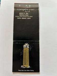 Vintage California Matchbook “Room At The Top” Sunset Vine Tower Hollywood MB61
