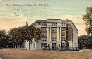 Glens Falls New York~Glens Falls Insurance Bldg~War Monument~Glens Street~1911