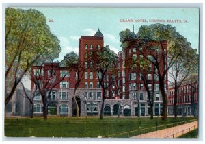 c1910 Pathway Grand Hotel Council Bluffs Iowa IA Antique Posted Postcard