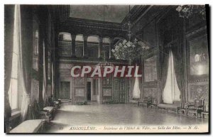 Old Postcard Angouleme Interior L & # 39Hotel City Hall's holiday