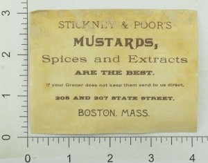 Stickney & poor's Mustards Spices & Extracts Child Crying Fall Box Spill P110