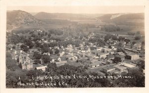 F98/ Rushford Minnesota RPPC Postcard c1930s Birdseye View Homes