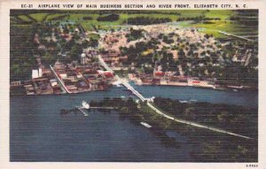 North Carolina Elizabeth City Airplane View Of View Of Main Business Section ...