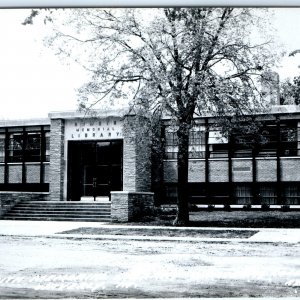 c1950s Waverly, IA RPPC Homuth Memorial Library Modern Building Photo PC A110