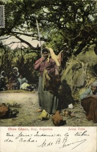 argentina, GRAN CHACO, Joven Toba, Indian Woman (1908) Postcard