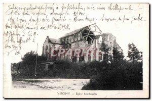 Old Postcard Virginy Church bombed Army