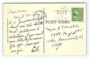 Postcard IN Fort Wayne Greyhound Bus Terminal Vintage Linen H01