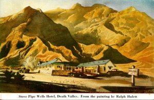 California Death Valley Stove Pipe Wells Hotel Painting By Ralph Hulett