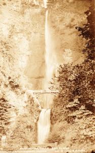 RPPC Multnomah Falls, 620 Ft. High, Columbia River Highway, Oregon Postcard A24