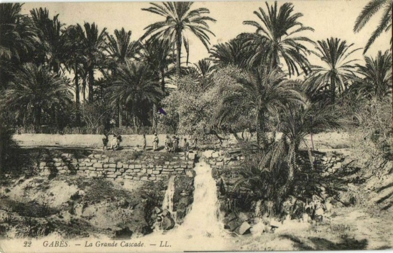 CPA AK TUNISIE GABES La Grande Cascade (25982)