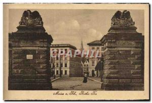 Old Postcard Mainz Rh Rothes Tor