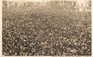 The crowd cheers its bourgemaster into Brussels Belgium postcard