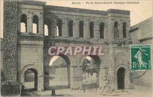 Postcard Old Porte Saint Andre Autun (Roman Period)