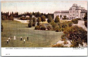 Postcard Guelph Ontario c1905 Ontario Agricultural College Campus RPO Cancel