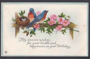 Ca 1912 DES MOINES IA SCARCE ADVSTG TRADE CARD ON PPC THE BLUE BIRD CLUB
