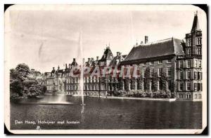 Postcard Modern Hague Hofvijver Met Fontein