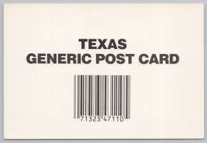 Texas Generic Postcard~White Barcode~Select Greeting Occasion & Signature~CT PC