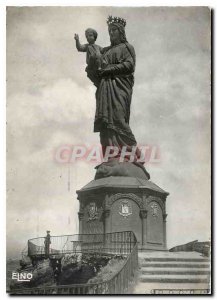 Modern Postcard Le Puy Haute Loire Statue of Our Lady of France overlooking t...