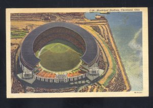 CLEVELAND INDIANA MLB MUNICIPAL BASEBALL STADIUM AERIAL VIEW VINTAGE POSTCARD