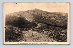 Postcard NH White Mountains Moosilauke Summit Camp DOC From South Peak RPPC C45