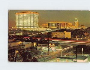 Postcard City Center At Night, Los Angeles, California