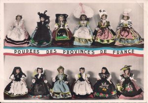 Folklore DOLL Postcard, Regional Costumes France, French Dolls, 1960's