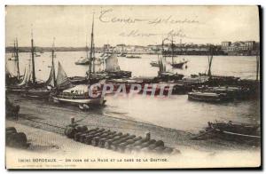 Old Postcard Bordeaux A Corner of the Bay and the Gare de la Bastide Charter
