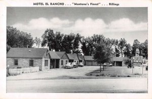 Billings Montana Motel El Rancho Vintage Postcard AA40820