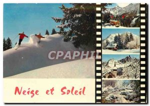 Postcard Modern Snow and Sun Ski