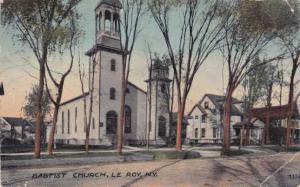 Baptist Church at Le Roy NY, New York - pm 1920